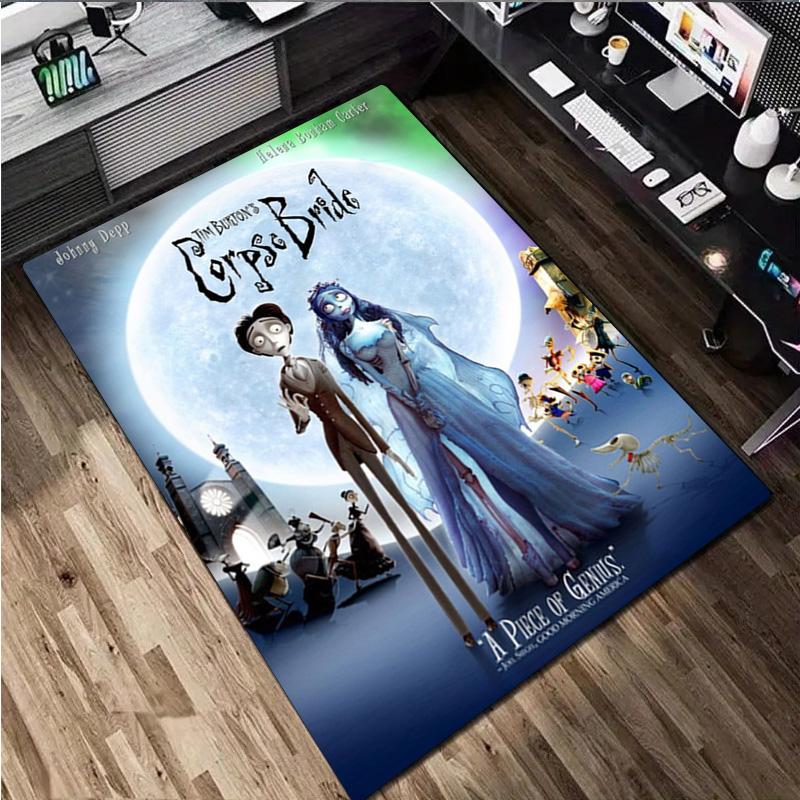 1Pc Corpse Bride Print Rug - Computer Chair Area Rug home decoration Carpet For Living Room Bedroom Flooring Mat