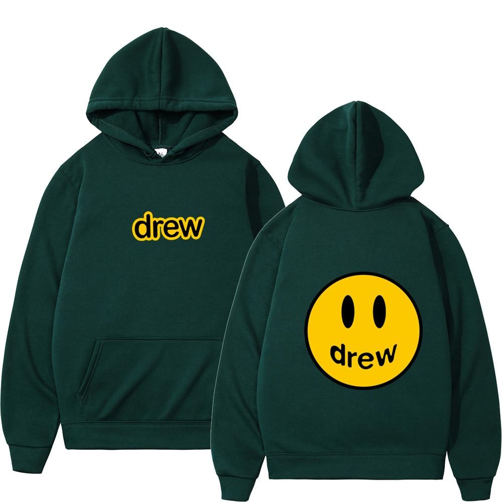 DREW House Fashion Men Hoodie Unisex Sweatshirt Women Hoody Hip Hop Light Blue Mens Hoodies Clothes Streetwear