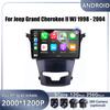 Android Carplay Auto Для Jeep Grand Cherokee II WJ 1998 - 2004 Автомагнитола Навигация GPS Мультимедийный Видеоплеер DSP 4G AMI