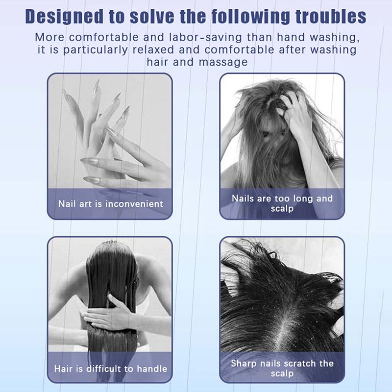 Массажер для кожи головы Шампунь Щетка для мытья волос Щетка для кожи головы Мягкий силиконовый массажер для кожи головы Расческа для волос Для удаления перхоти Щетка для шампуня