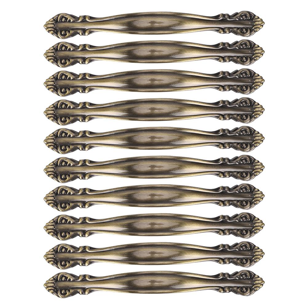 10 комплектов бронзового тона с ручкой и фурнитурой для шкафа для комода, шкафа, домашнего офиса