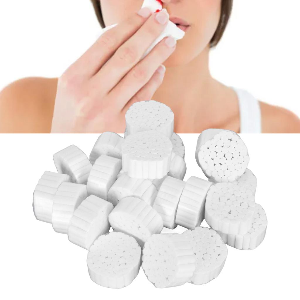 1000Pcs Cotton Rolls Dental High Absorbent Soft Comfortable Nose Bleed Plug with 20 Clips for Kids Adults Nosebleed