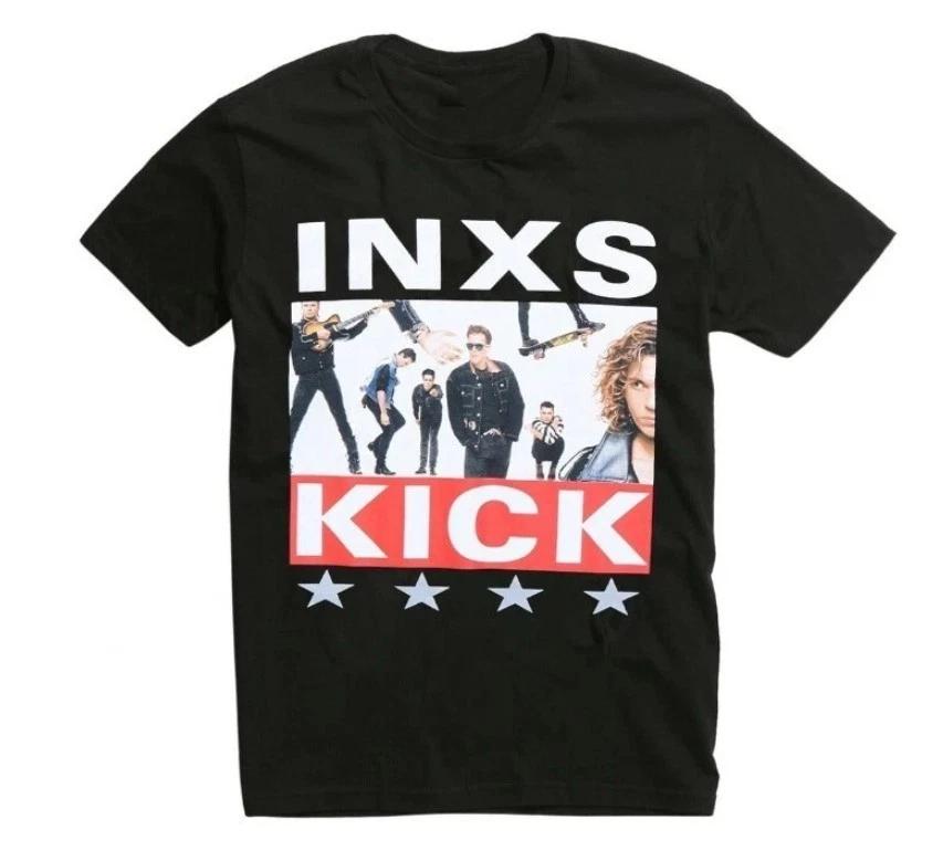 INXS Kick Обложка Альбома Музыка Ретро 100% Хлопок Футболка Мужские Футболки Топ Подарок Для Фанатов мужчины Женщины Черный