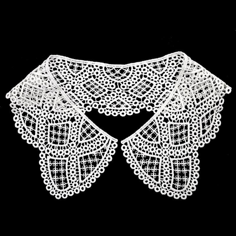 Milk Silk Embroidered Collar, Water-Soluble Lace False Collar, Hollow Corsage, Embroidered Shoulder Collar Accessories, Doll Collar.