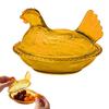Прозрачная пластиковая банка для конфет в форме курицы, контейнер для хранения орехов, специй и закусок на кухне, декоративная многоразовая чаша для конфет, уникальный подарок для организации домашнего пространства.