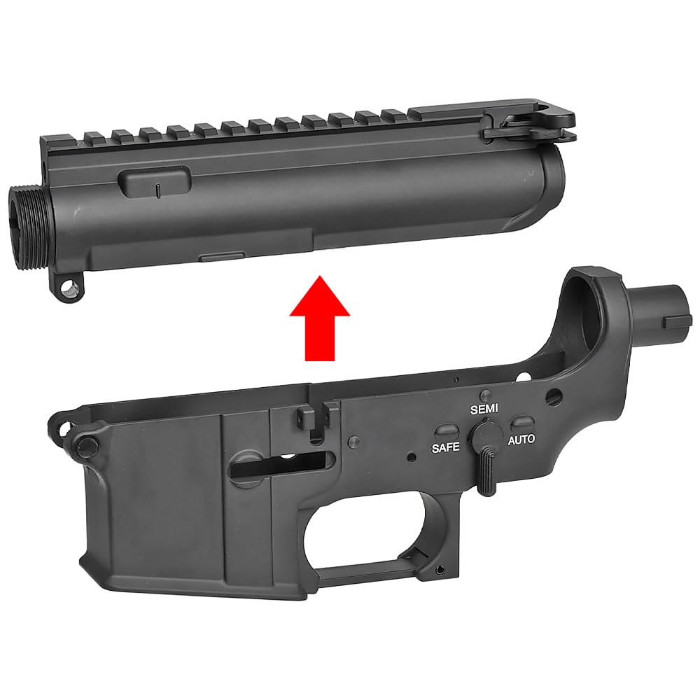 Ryohin Buhin Aluminum Frame for M4/M16 Series Electric Guns (Unmarked) & Exterior Parts Set (Metal Receiver Upper/Lower)