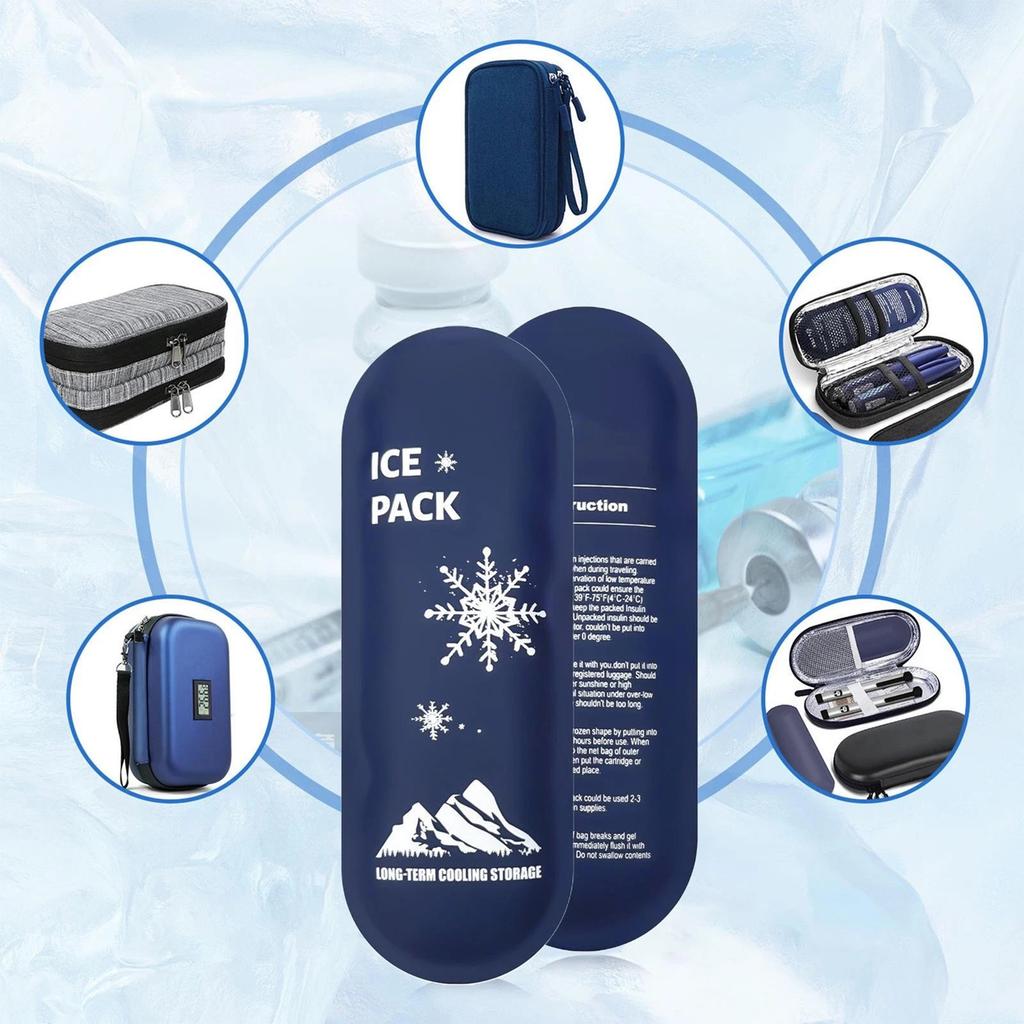 Многоразовый термочехол для инсулина с пакетом со льдом, для хранения лекарств от диабета, диабетических принадлежностей, портативная сумка для контроля температуры