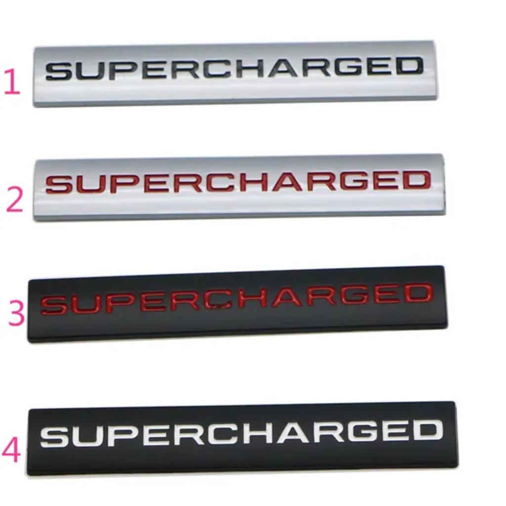 Supercharged Letter Car Sticker Emblem Auto Badge Decal