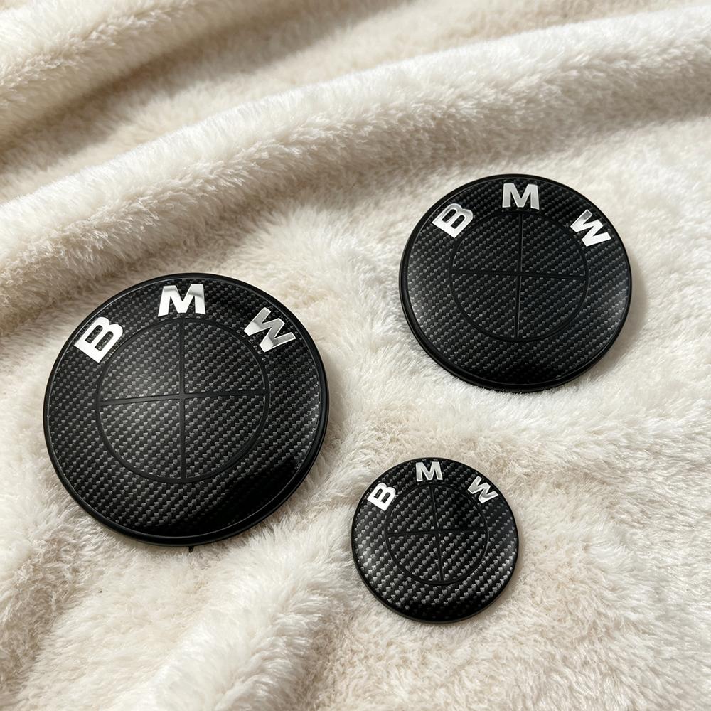2026 Hot Car Logo Front Hood Rear Trunk Emblem 3pcs 74mm 82mm For BMW M Logo E46 E36 E34 F10 E90 F30 E60 F30 E53 E30 E92 E87 Accessories