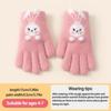 Thickened Rabbit Knitted Mittens Windproof Child Cold-Proof Gloves Winter Warm Gloves  Child