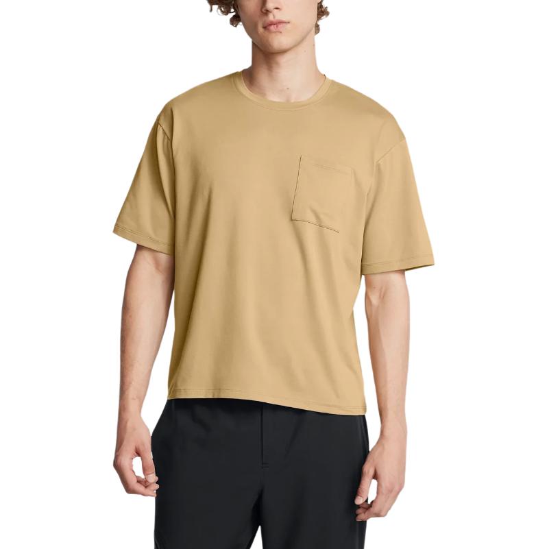 Under Armour Футболка Meridian Solid с круглым вырезом и коротким рукавом, мужские топы, верблюжье-коричневое 1382805-263