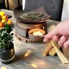Керамическая аромалампа, горелка для эфирных масел, подставка для чайной свечи, подогреватель для чайника, дзен-аромалампа