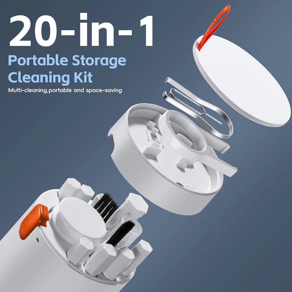 Cleaning Kit Multifunctional 20 in 1 for Electronic Devices,Keyboard Cleaning Brush, Headphones Cleaner Kit for Laptop,Multi-Tool for Cleaning Earbud