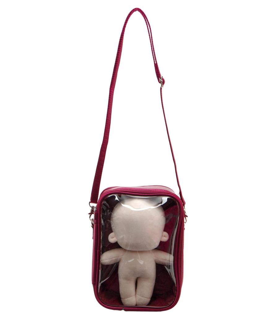 [WEGO] Атласная многофункциональная плюшевая косметичка двойного цвета - Женская рубашка - Винный