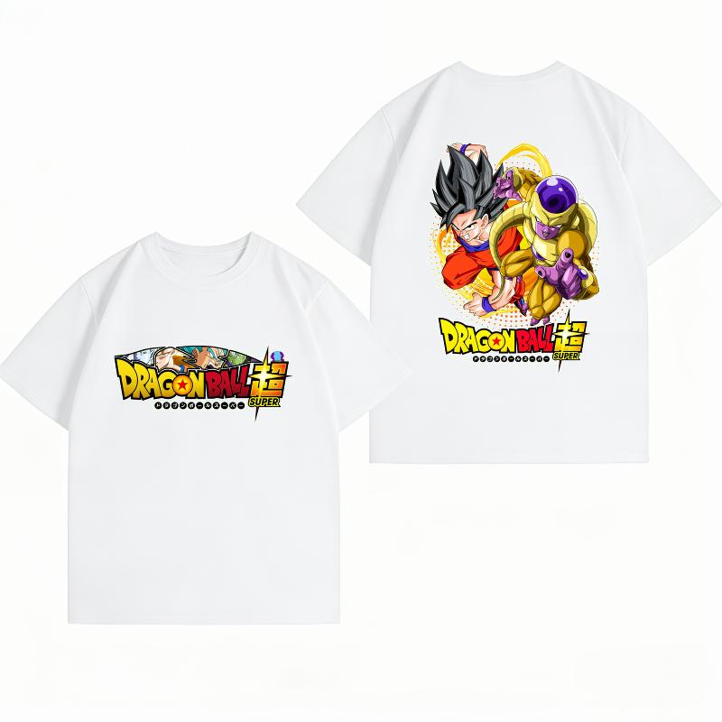 Unisexs Clothing 100 Cotton Summer TShirt Dragon Ball Super Goku Frieza Print Anime Streetwear Casual Short Sleeve Tops