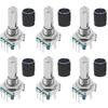 A03F-360 Degree Rotary Encoder Code Switch 6Pcs Digital Potentiometer With Push Button 5 Pins EC11 Amplifier Digital Potentiomet