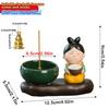 Traditional Cartoon Girl Incense Burner Creative Cute Sticks Incense Tray  Housewarming Gift