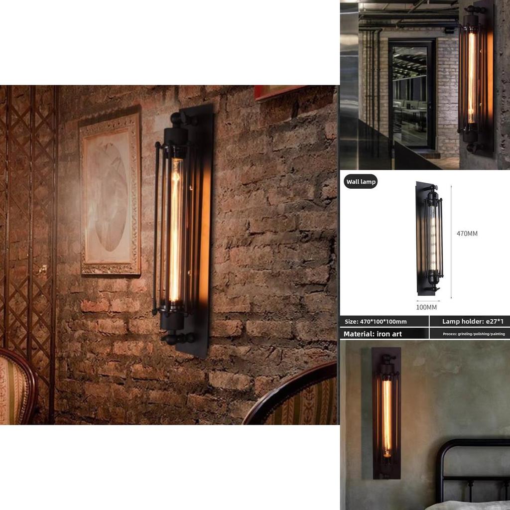 Настенный светильник в металлической клетке в винтажном стиле, светодиодный, для освещения ресторана и бара