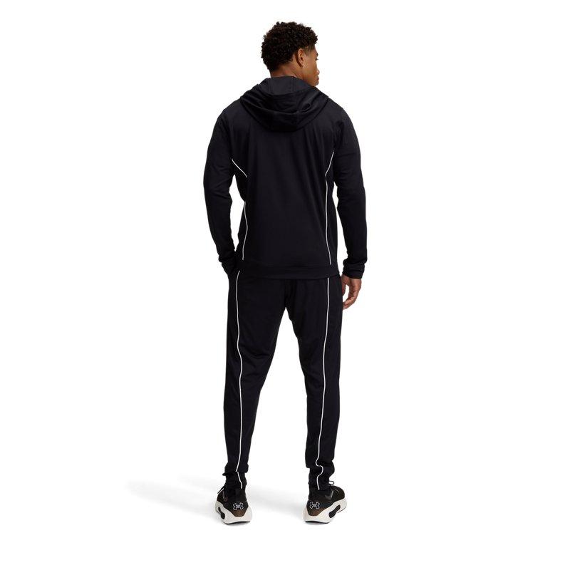 Under Armour Спортивный костюм с логотипом, худи с длинным рукавом, облегающий, удобный, модный, длинные брюки, повседневный спортивный комплект, мужские спортивные костюмы, черный 1390152-001