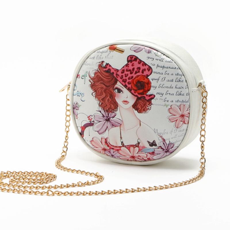 2024 Summer Women's Small Round Shoulder Bag Sweet Ladies Casual Circular Messenger Bags for Women Crossbody Bag