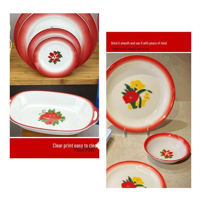 Винтажная меламиновая ресторанная тарелка