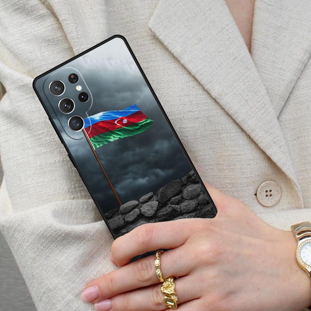 Мягкий чехол для телефона с флагом Азербайджана для Samsung Galaxy S26 Ultra S25 S24 S23 S22 S21 S20 Note10