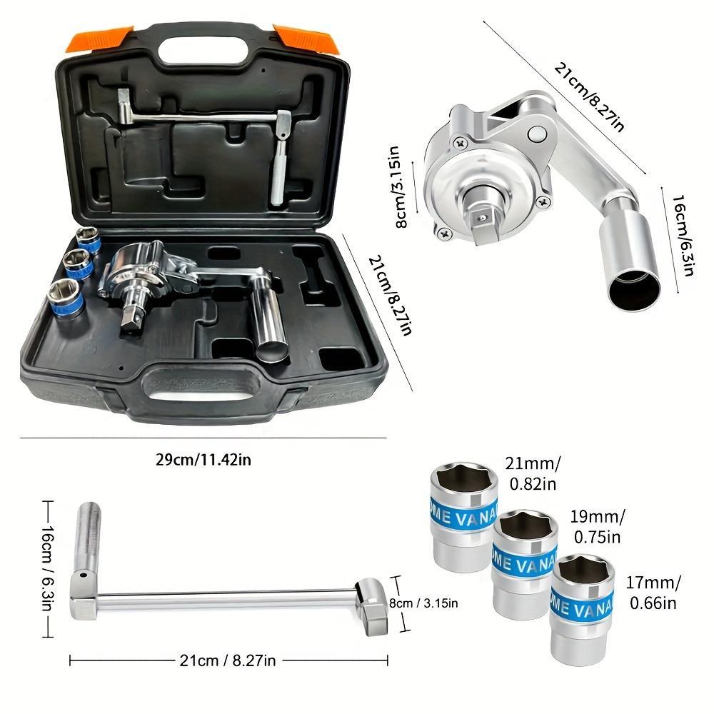 Torque Wrench Lug Nut Remover 1:16 Torque Multiplier 320NM Labor Saving Torque Wrench 1/2 Drive Lug Nut Wrench Tire Changing Kit