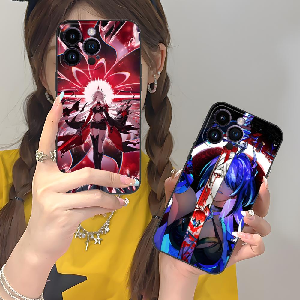 HSR Acheron Матовый ТПУ Чехол для Мобильного Телефона для iPhone 17 16 15 14 13 12 11 X XR XS 8 7 Air Pro Max Plus Mini Цветной Чехол