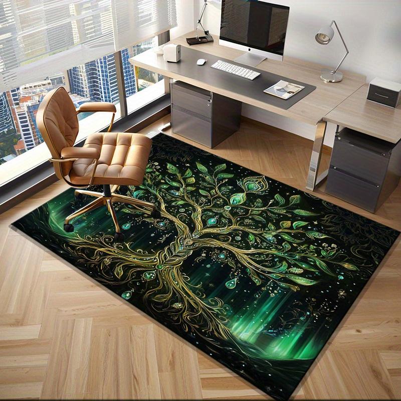 Tree of Life Rug for Spiritual Home Decor Mystical Green Forest CarpetCreate a Zen Atmosphere in Your Living RoomMeditation Gift