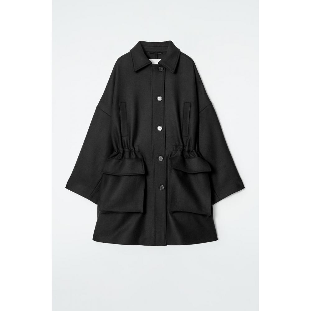COS Японское шерстяное рабочее пальто большого размера