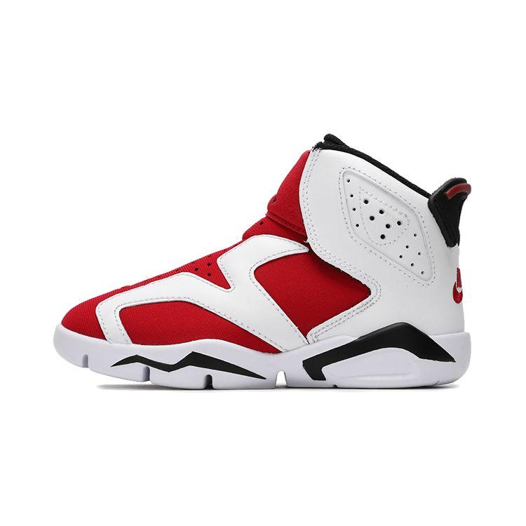 Детские кроссовки Air Jordan 6 Retro Little Flex PS Carmine Белый Черный CT4416-106