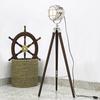 Handmade Floor Lamp LED Spot Light with Wood Adjustable Tripod Stand Unique Floor Lamp for Home and Office Decor 101.6 Cm