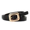 Simple Alloy Square Buckle Women'S Belt, Dress Jeans, High-End Thin Belt Women