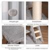 Cat Tree 120 cm Cat Tower with Cave, Play Ball, Sisal Posts, Platform, Stairs, Multi-Level Cat Scratching Tree, Climbing Tree for Cats, Light Gray