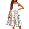The Summer Children Condole Girls Printed Sleeveless Cute Flower Princess Leisure Dresses