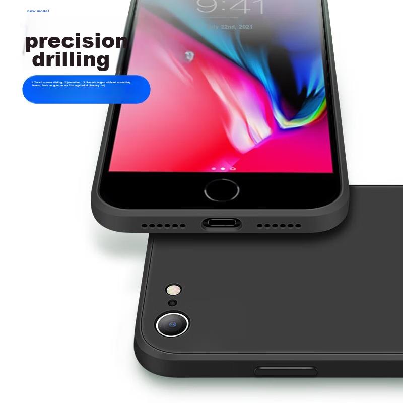 KEKLLE Liquid Silicone Phone Case for IPhone 6S/6, Upgraded Full Protection Liquid Silicone Cover with Skin-Like Feel, Shockproof Soft Case, Black