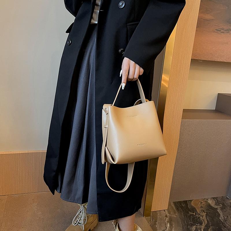Women Bag Handbag Simple Fashion Shoulder Bag Luxury Messenger Bag PU Leather Bucket for Women Brand Crossbody
