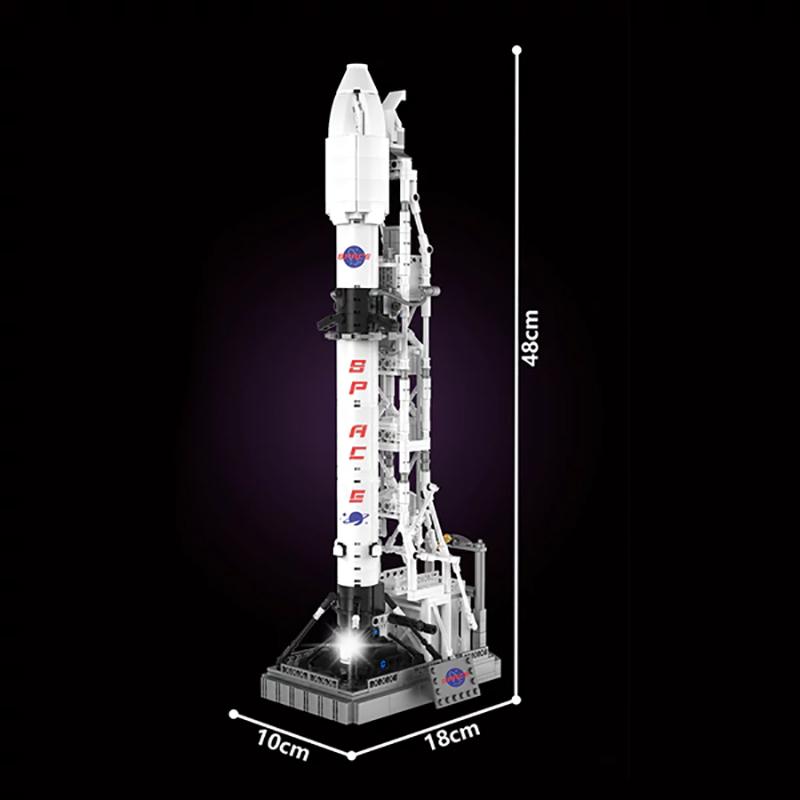 Креативный Эксперт Программа Высадки на Луну Космическая Ракета X Наборы Строительных Элементов Городская Модель Строительные Блоки DIY Подарок для Взрослых 869 ШТ.