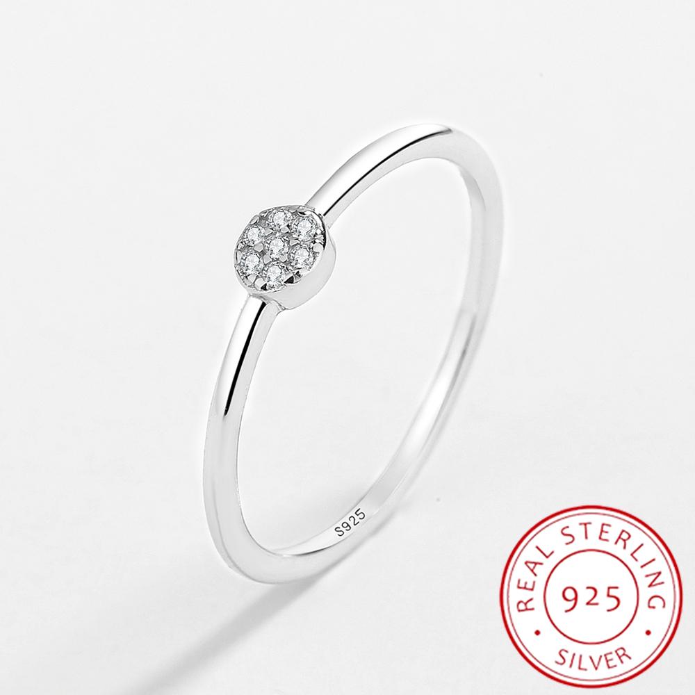 Простота круглое кольцо из стерлингового серебра 925 пробы для женщин геометрический оригинальный подарок из стерлингового серебра на годовщину ювелирные изделия из стерлингового серебра