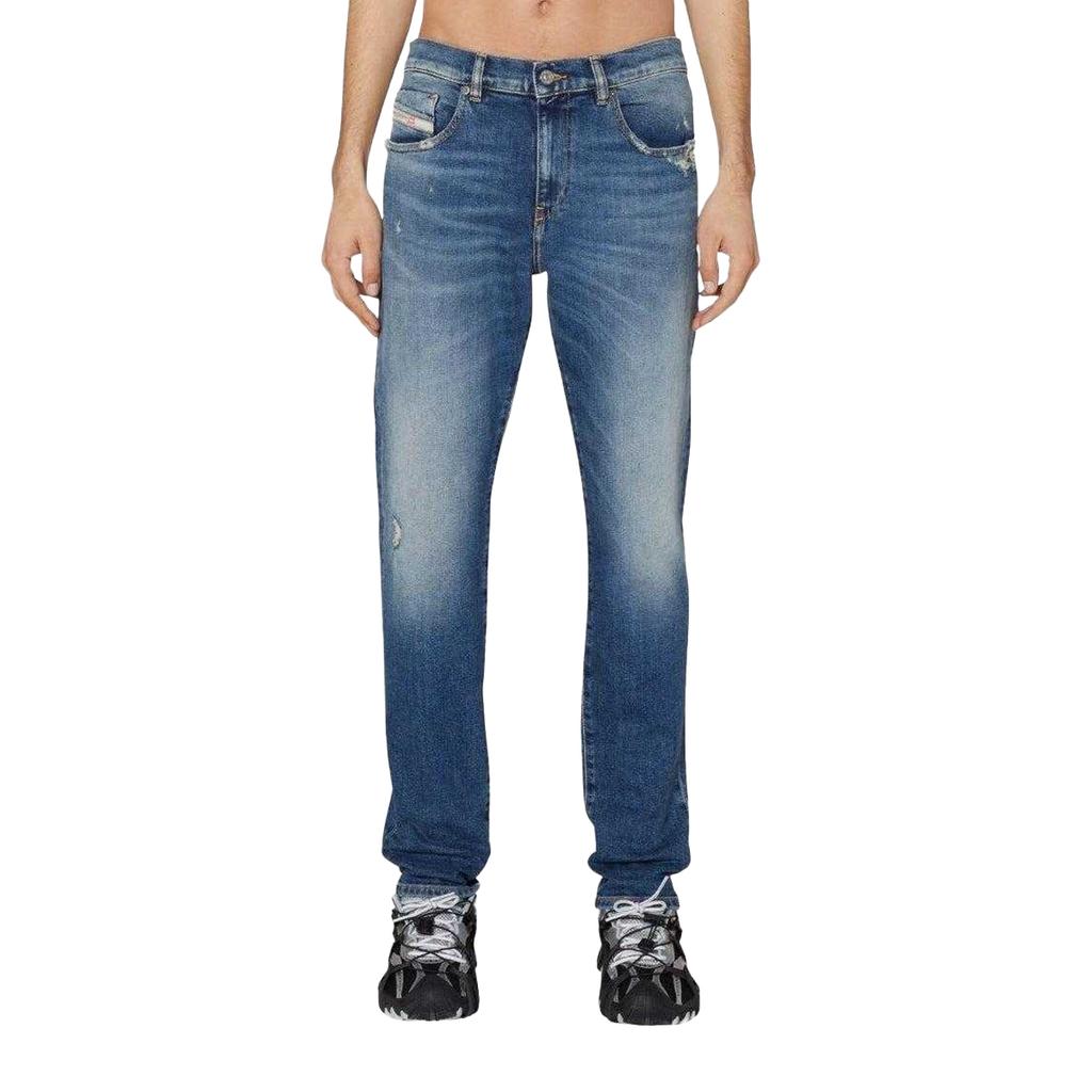 Diesel Mens Ripped Washed Jeans