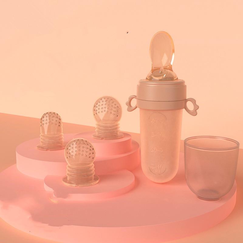 Детский ниблер для фруктов и овощей с силиконовой ложкой