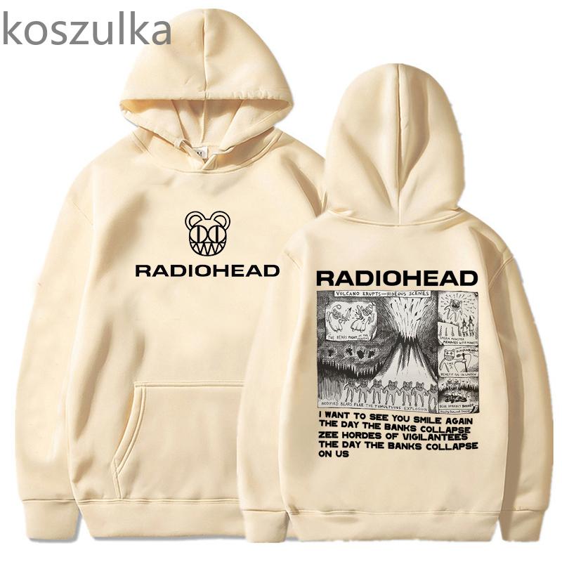 Fashion Radiohead Hoodie Men Women Sweatshirts Oversized Clothes Harajuku Pullover Grunge Boys Girl Streetwear Women Tops