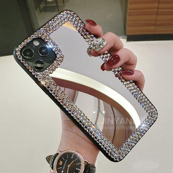 Miroor Crystal Diamond Case For Iphone 14 13 12 11 Pro XS Max XR X 8 7 Plus/Samsung S23 S22 S21 S20 S10 A12 A22 A32 A52 A72/Redmi Note10 9 9A 9C 9T