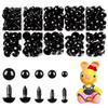Newest 200PCS 6-12mm Eyeball Doll Accessories Black Plush Safety Eyes Amigurumi For Toys 6mm 8mm 12mm DIY Funny Toy Eyes Animal