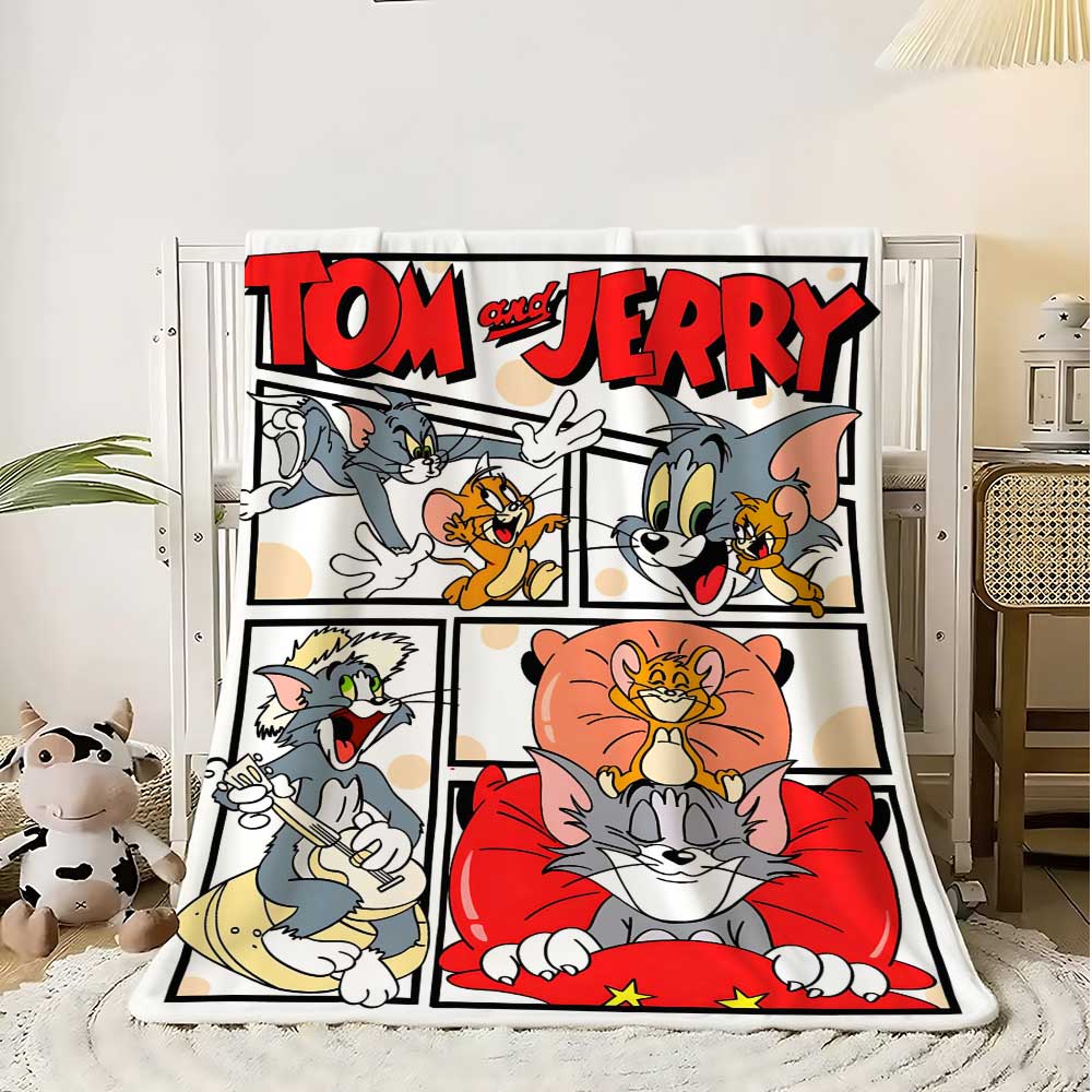 Fluffy Soft Blankets King Size Kawaii Tom-cat Luxury Throw Blanket for Sofa Decoration Home Interior Knee Nap Bed & Throws Hairy