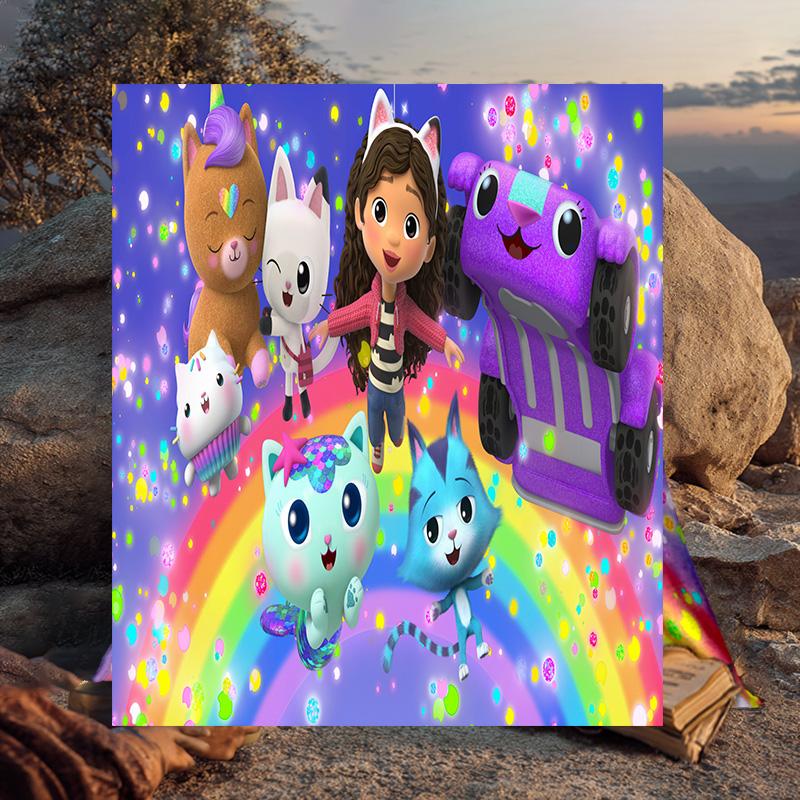 1PC Rainbow Friends Dollhouse Flannel Blanket Gift, Suitable for Both Men And Women, Soft Ideal for Beds And Sofa, Birthday Or Christmas Gift