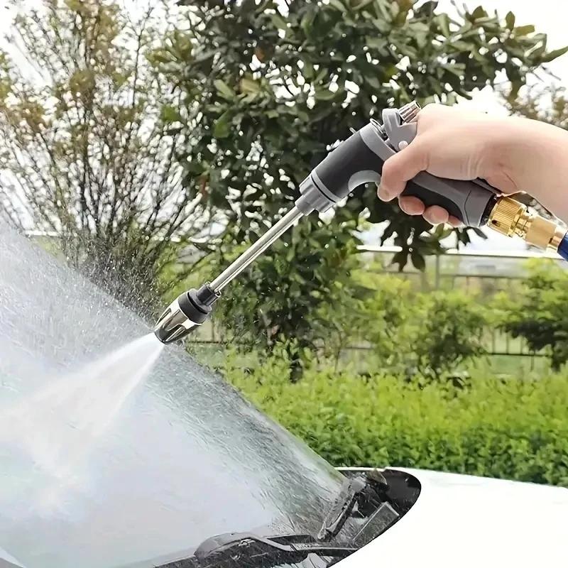 New High-Pressure Car Wash Spray Long Rod Gun, Equipped With Removable Soap Spray Gun Anti-Skid Handle Foam Spray Pipe - Suitabl
