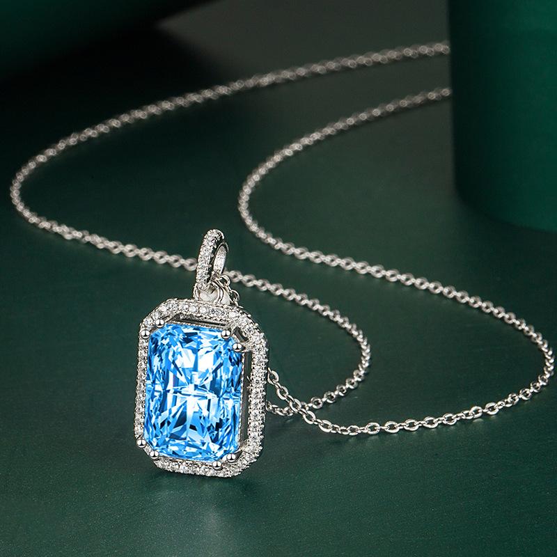 BELLA BOX Square Pendant Necklace Multiple Colour Fashion Wedding Engagement Jewelry