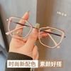 Anti-Blue Light Women Cat Eye Eyewear Luxury Metal Frame Oversized Optical Spectacle Eyeglasses Female Vintage Glasses