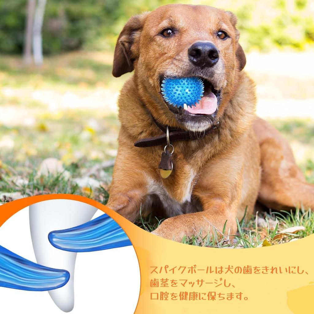 MUYYIKA Dog Toy Chewing Teeth Natural Lack of Stress Educational Suitable for Dogs Diameter 1 Ball, Sound-making Toy, Brushing, Rubber, Elasticity,